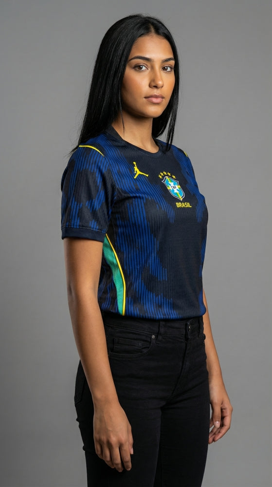 Brasil Azul Fem - Baby Look - World Cup 26 (Tailandesa 1:1)