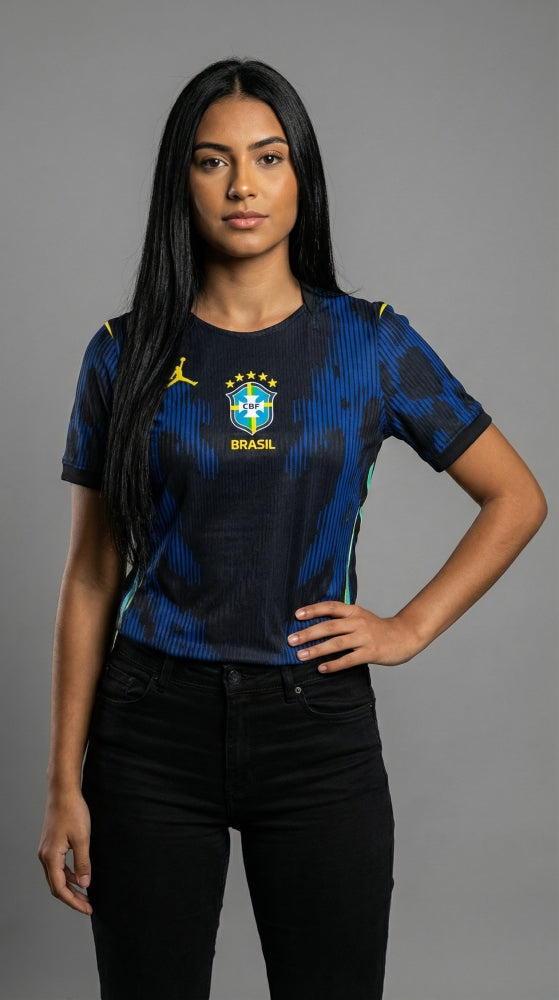 Brasil Azul Fem - Baby Look - World Cup 26 (Tailandesa 1:1)