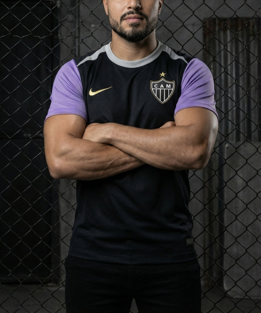 Camisa Treino Preta/Roxa 26/27 - Nacional Premium