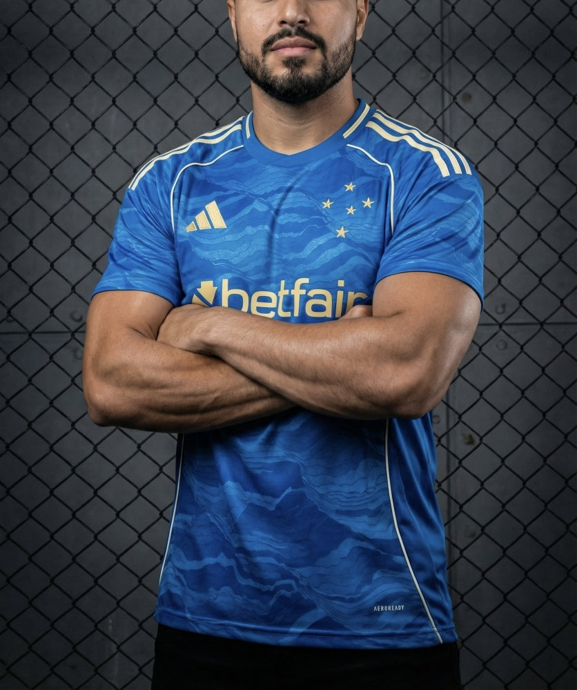 Camisa Azul/Dourado 25/26 - Nacional Premium