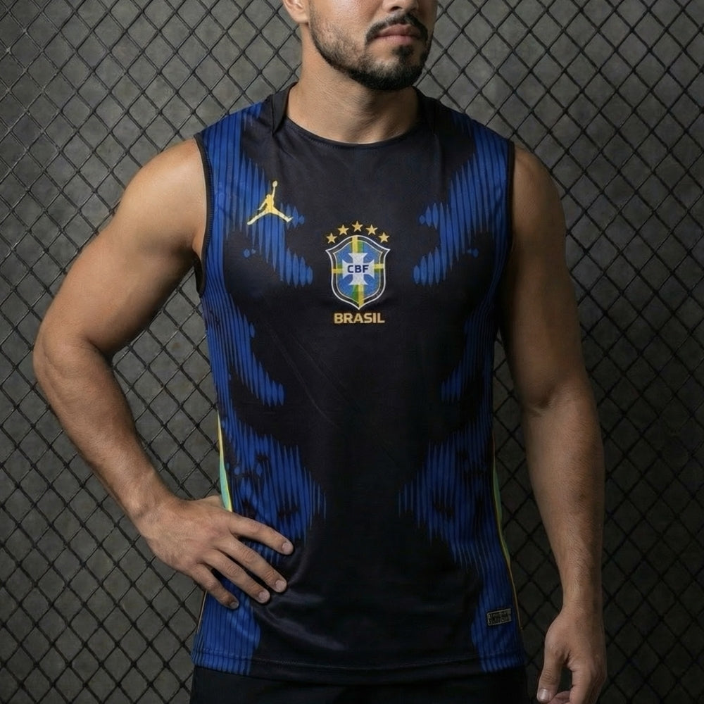 Camisa Regata Preta Azul 26/27 Torcedor - Nacional Premium