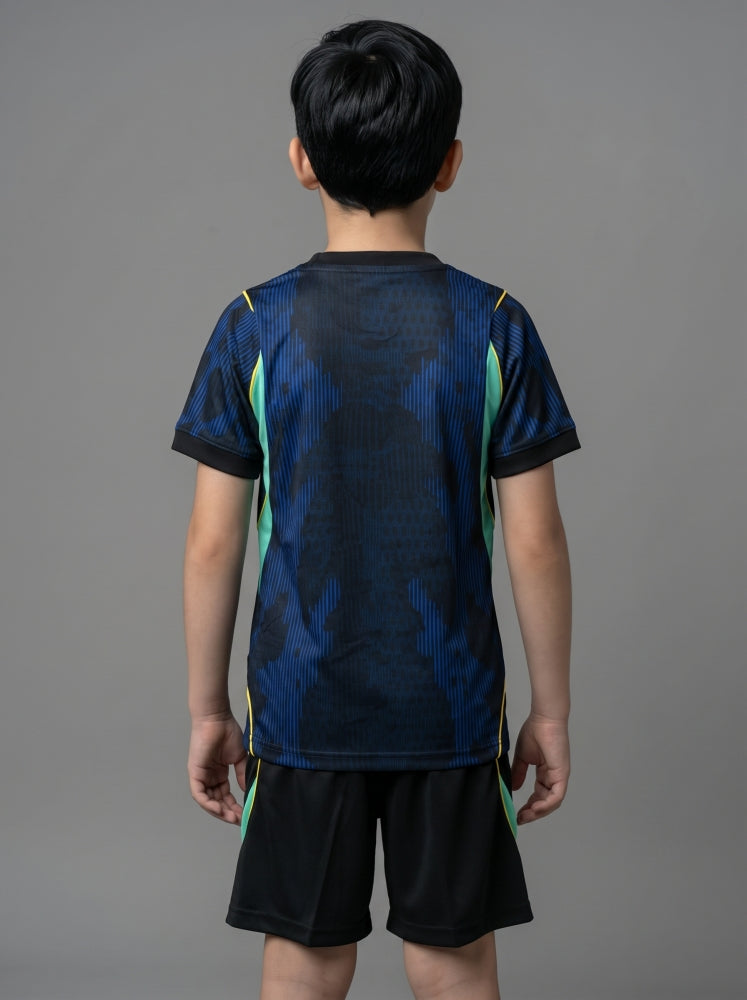 Kit Infantil Camiseta + Short Azul-Preto 26/27 - Tailandes 1:1