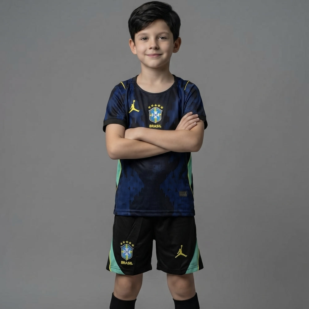 Kit Infantil Camiseta + Short Azul-Preto 26/27 - Tailandes 1:1