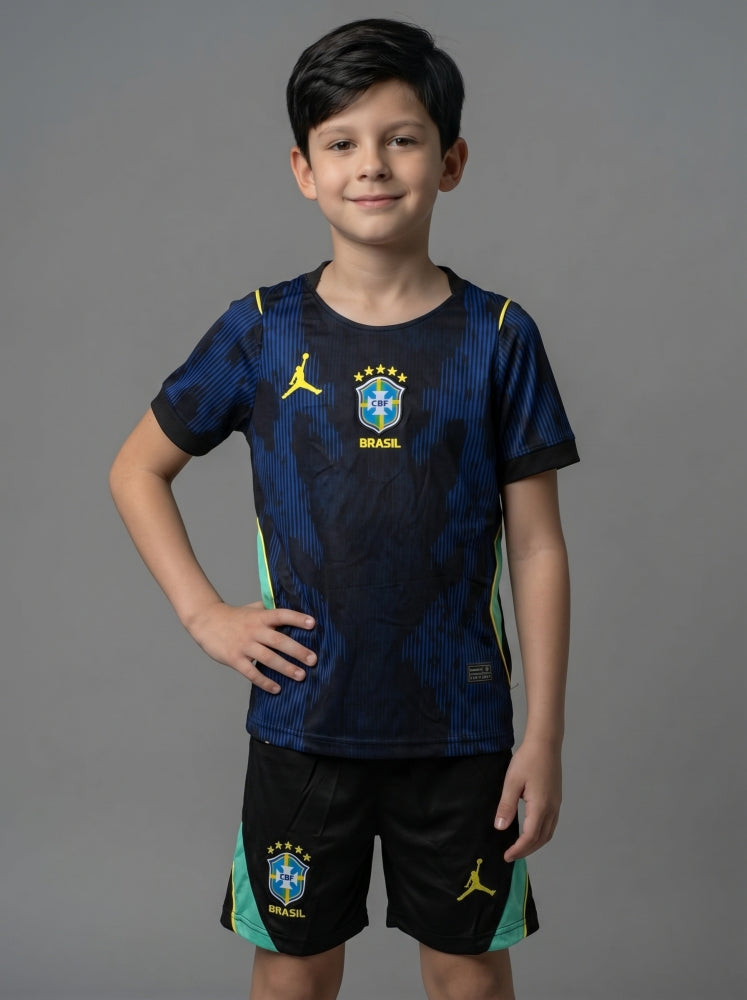 Kit Infantil Camiseta + Short Azul-Preto 26/27 - Tailandes 1:1